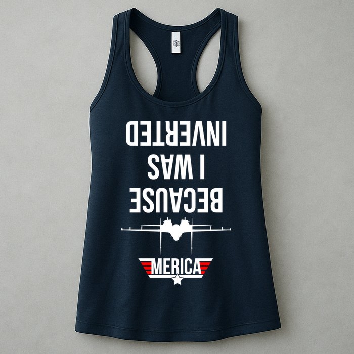 Because I Was Inverted Jet Fighter Womens Tank Top