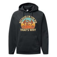 Because I'm the DM That's Why Vintage Performance Fleece Hoodie