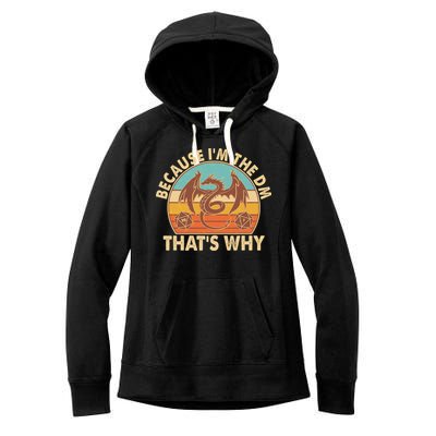 Because I'm the DM That's Why Vintage Women's Fleece Hoodie