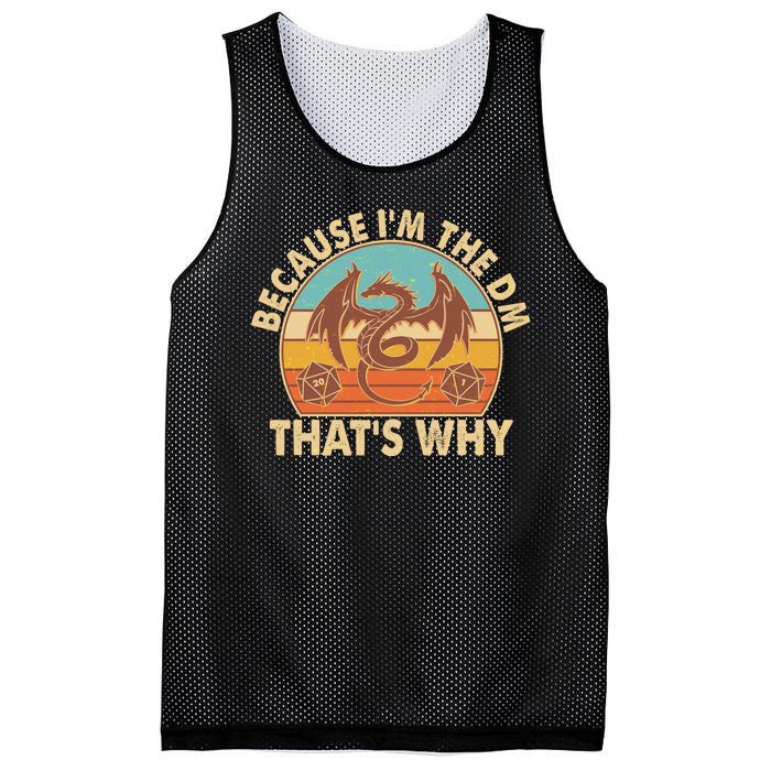 Because I'm the DM That's Why Vintage Mesh Reversible Basketball Jersey Tank