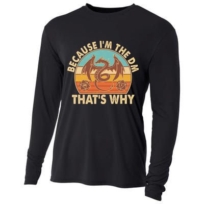 Because I'm the DM That's Why Vintage Cooling Performance Long Sleeve Crew