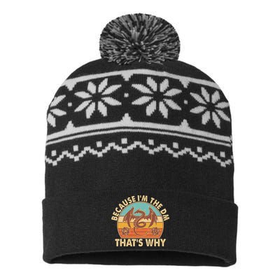 Because I'm the DM That's Why Vintage USA-Made Snowflake Beanie