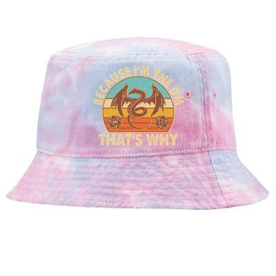 Because I'm the DM That's Why Vintage Tie-Dyed Bucket Hat