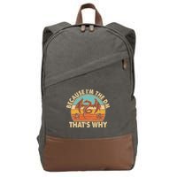 Because I'm the DM That's Why Vintage Cotton Canvas Backpack