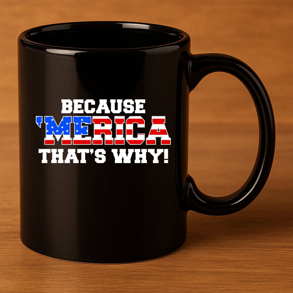 Because Merica Thats Why 11oz C Handle Ceramic Mug