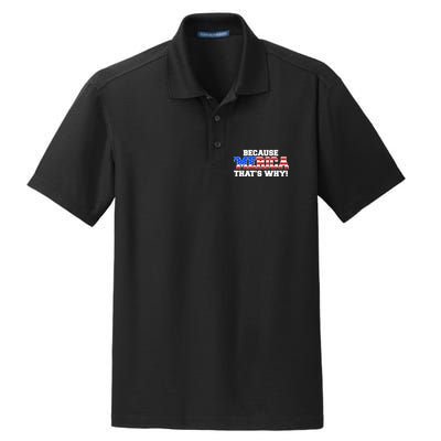 Because Merica Thats Why Dry Zone Grid Polo