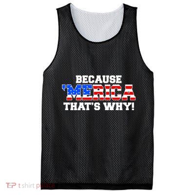 Because Merica Thats Why Mesh Reversible Basketball Jersey Tank