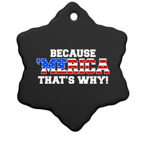 Because Merica Thats Why Ceramic Star Ornament