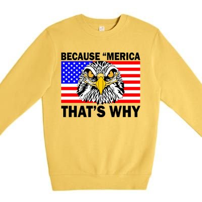 Because 'Merica That's Why! Eagle Premium Crewneck Sweatshirt