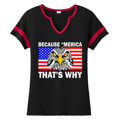 Because 'Merica That's Why! Eagle Ladies Halftime Notch Neck Tee