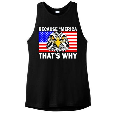 Because 'Merica That's Why! Eagle Ladies PosiCharge Tri-Blend Wicking Tank