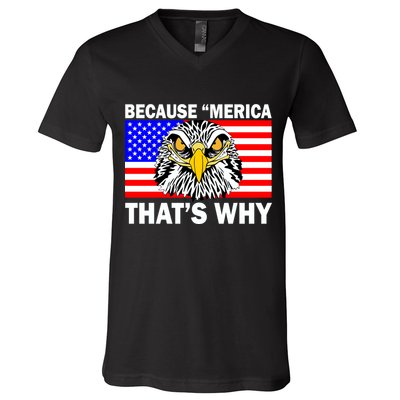 Because 'Merica That's Why! Eagle V-Neck T-Shirt