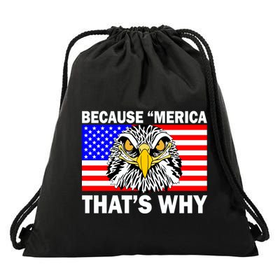 Because 'Merica That's Why! Eagle Drawstring Bag