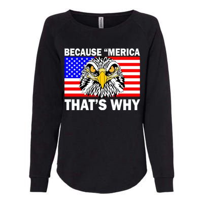 Because 'Merica That's Why! Eagle Womens California Wash Sweatshirt