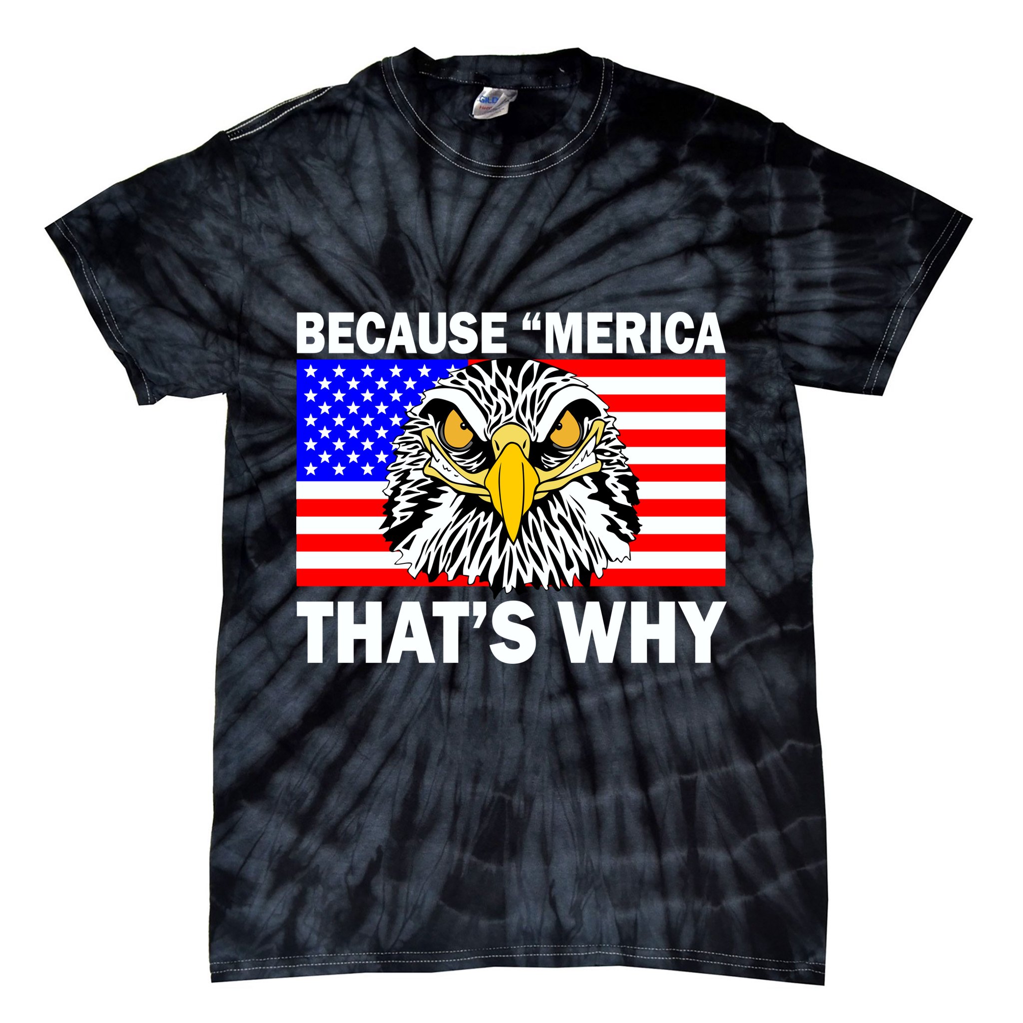 Because 'Merica That's Why! Eagle Tie-Dye T-Shirt