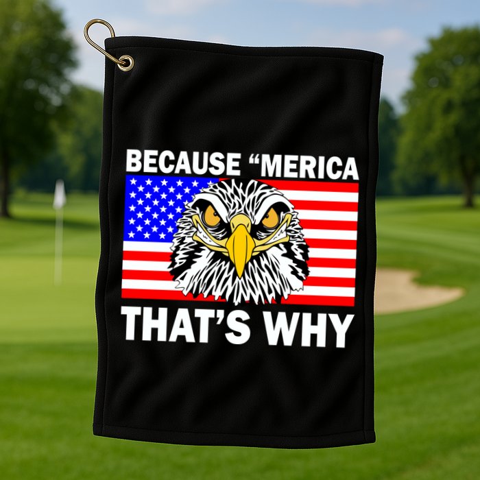 Because 'Merica That's Why! Eagle Golf Towel