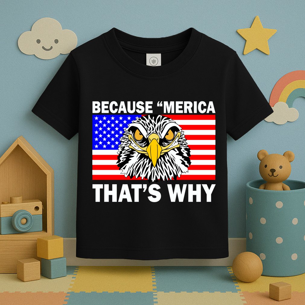 Because 'Merica That's Why! Eagle Toddler T-Shirt