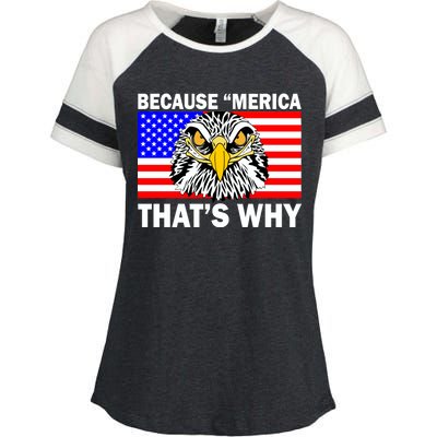 Because 'Merica That's Why! Eagle Enza Ladies Jersey Colorblock Tee