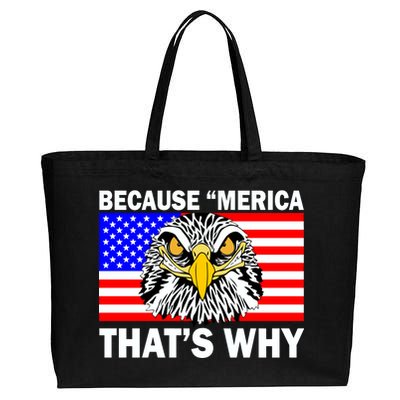 Because 'Merica That's Why! Eagle Cotton Canvas Jumbo Tote