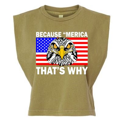 Because 'Merica That's Why! Eagle Garment-Dyed Women's Muscle Tee