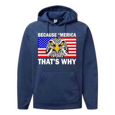 Because 'Merica That's Why! Eagle Performance Fleece Hoodie