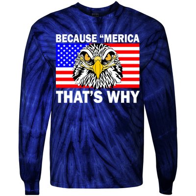 Because 'Merica That's Why! Eagle Tie-Dye Long Sleeve Shirt