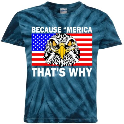 Because 'Merica That's Why! Eagle Kids Tie-Dye T-Shirt