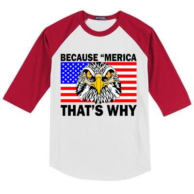 Because 'Merica That's Why! Eagle Kids Colorblock Raglan Jersey