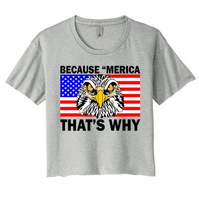 Because 'Merica That's Why! Eagle Women's Crop Top Tee