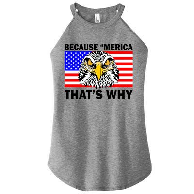 Because 'Merica That's Why! Eagle Women's Perfect Tri Rocker Tank