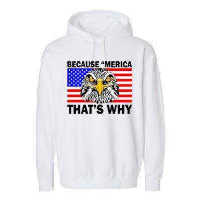 Because 'Merica That's Why! Eagle Garment-Dyed Fleece Hoodie