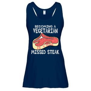 Becoming A Vegetarian is a Huge Missed Steak Ladies Essential Flowy Tank