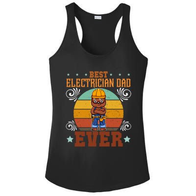 Best Electrician Dad Ever Electronics Engineer Gift Ladies PosiCharge Competitor Racerback Tank