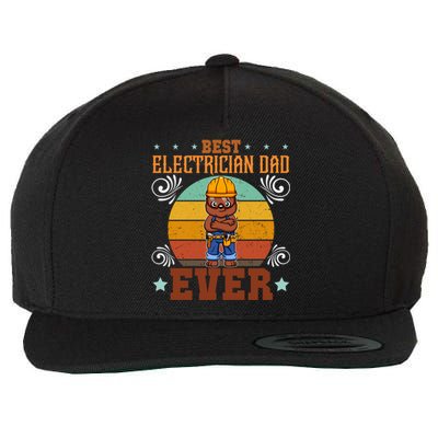 Best Electrician Dad Ever Electronics Engineer Gift Wool Snapback Cap