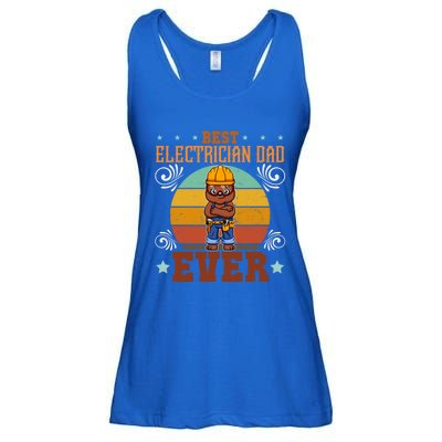 Best Electrician Dad Ever Electronics Engineer Gift Ladies Essential Flowy Tank