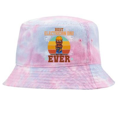 Best Electrician Dad Ever Electronics Engineer Gift Tie-Dyed Bucket Hat