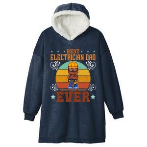 Best Electrician Dad Ever Electronics Engineer Gift Hooded Wearable Blanket