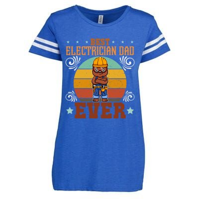 Best Electrician Dad Ever Electronics Engineer Gift Enza Ladies Jersey Football T-Shirt