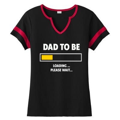 Best Expecting Dad, Daddy & Father Ladies Halftime Notch Neck Tee