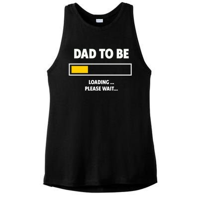 Best Expecting Dad, Daddy & Father Ladies PosiCharge Tri-Blend Wicking Tank