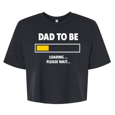 Best Expecting Dad, Daddy & Father Bella+Canvas Jersey Crop Tee