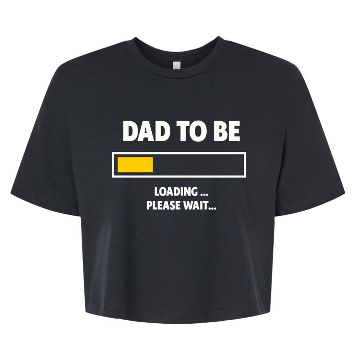 Best Expecting Dad, Daddy & Father Bella+Canvas Jersey Crop Tee