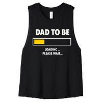 Best Expecting Dad, Daddy & Father Women's Racerback Cropped Tank