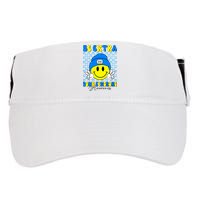 Be Extra Down Syndrome Awareness Yellow And Blue Smile Face Adult Drive Performance Visor