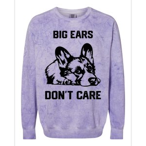 big ears don't care Corgi Colorblast Crewneck Sweatshirt