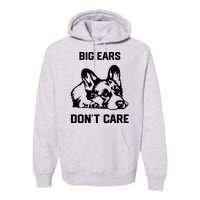 big ears don't care Corgi Premium Hoodie