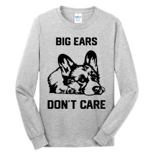 big ears don't care Corgi Tall Long Sleeve T-Shirt