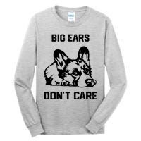 big ears don't care Corgi Tall Long Sleeve T-Shirt