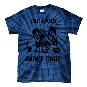 big ears don't care Corgi Tie-Dye T-Shirt