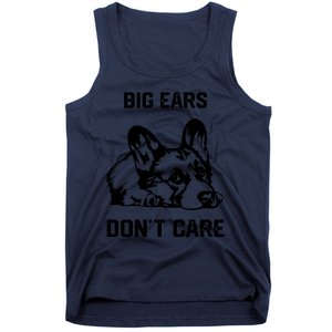 big ears don't care Corgi Tank Top